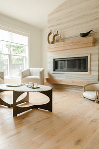 Wide Plank White Oak Hardwood Flooring Champagne