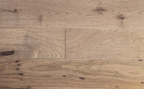 Close up Hickory Hardwood flooring mid tone brown