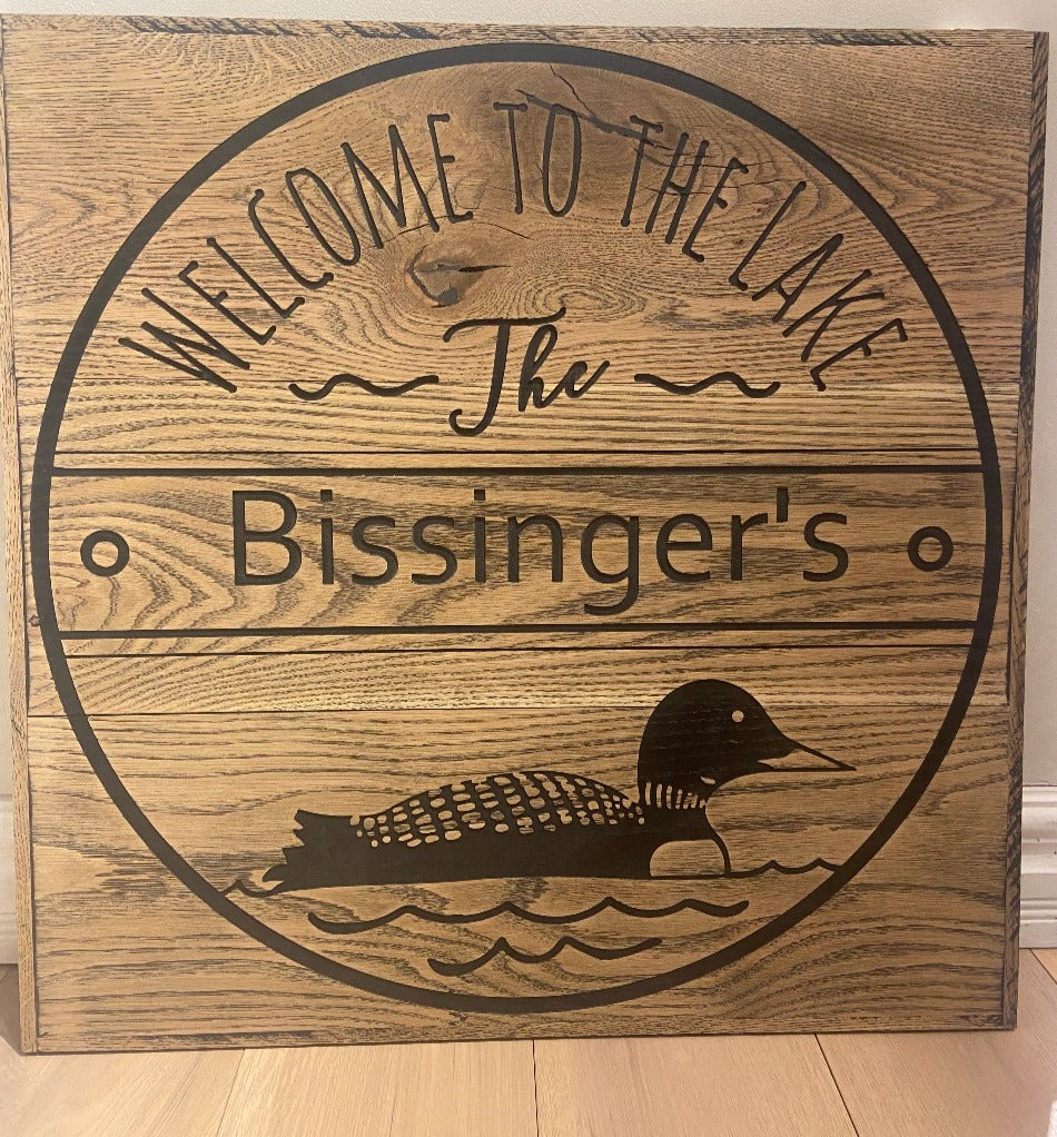 Wood Sign | Customizable Family Lake Sign