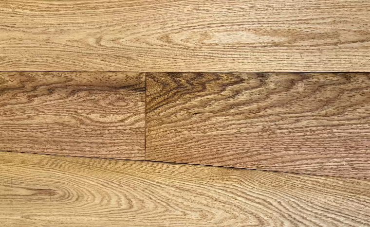 5" & 7" Red Oak Natural Custom Mixed Widths, Hand-scraped Wire Brushed Finish