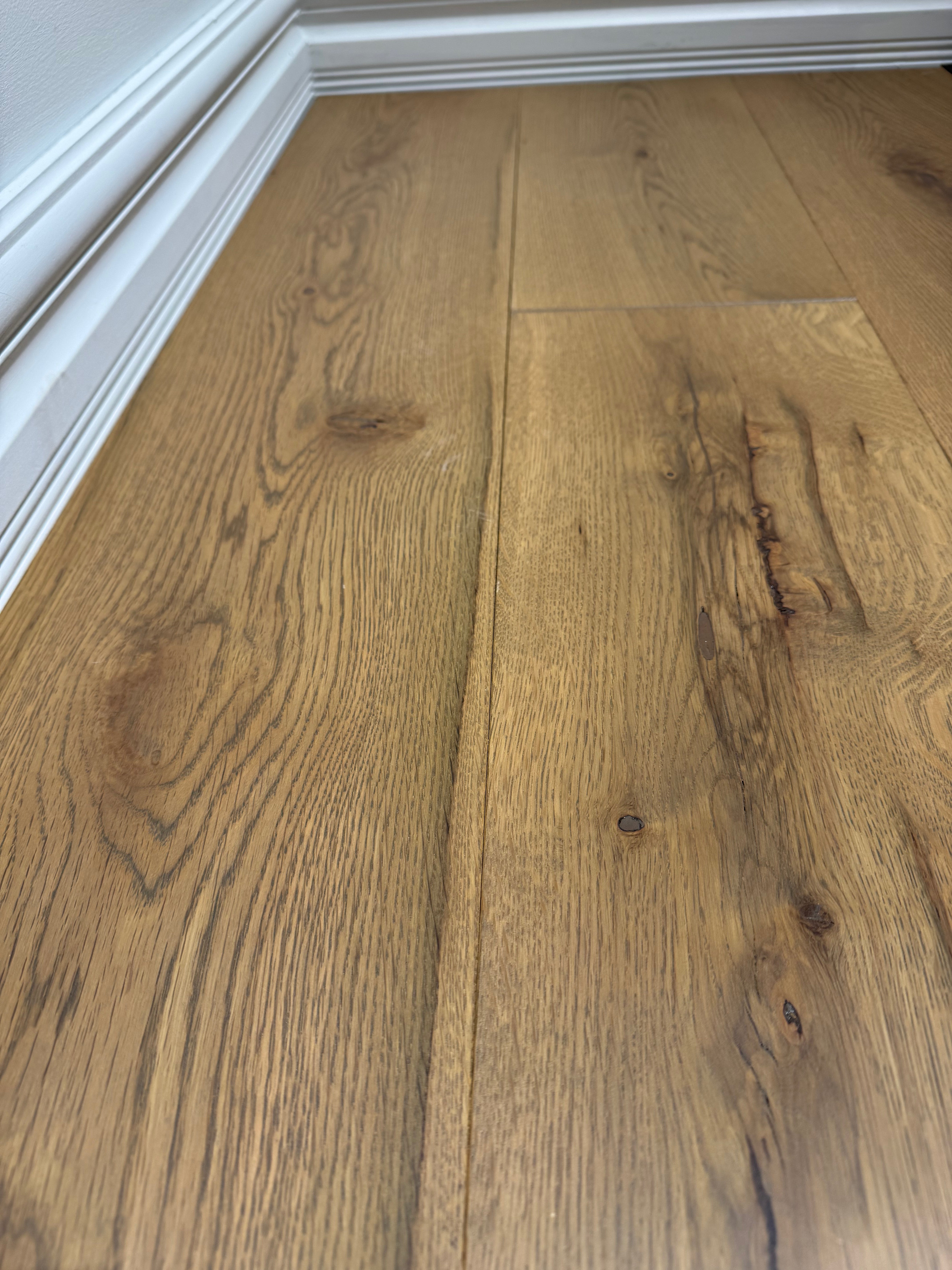 Wide Plank White Oak Hardwood Flooring Cinder