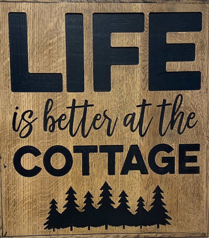 Wood Sign | Life is better at the Cottage