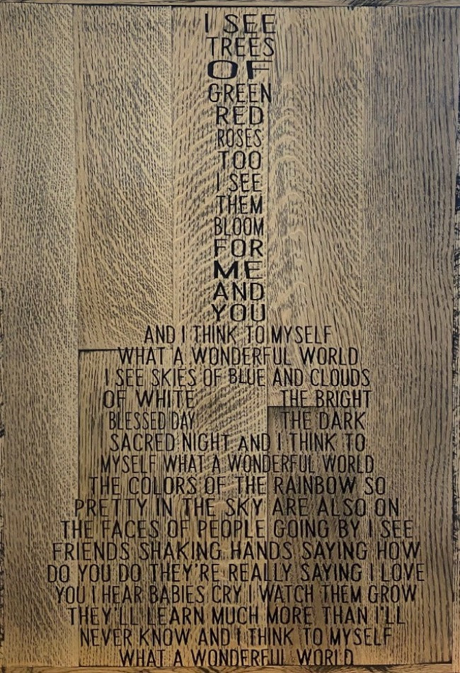 Wood Sign | Guitar - Wonderful World