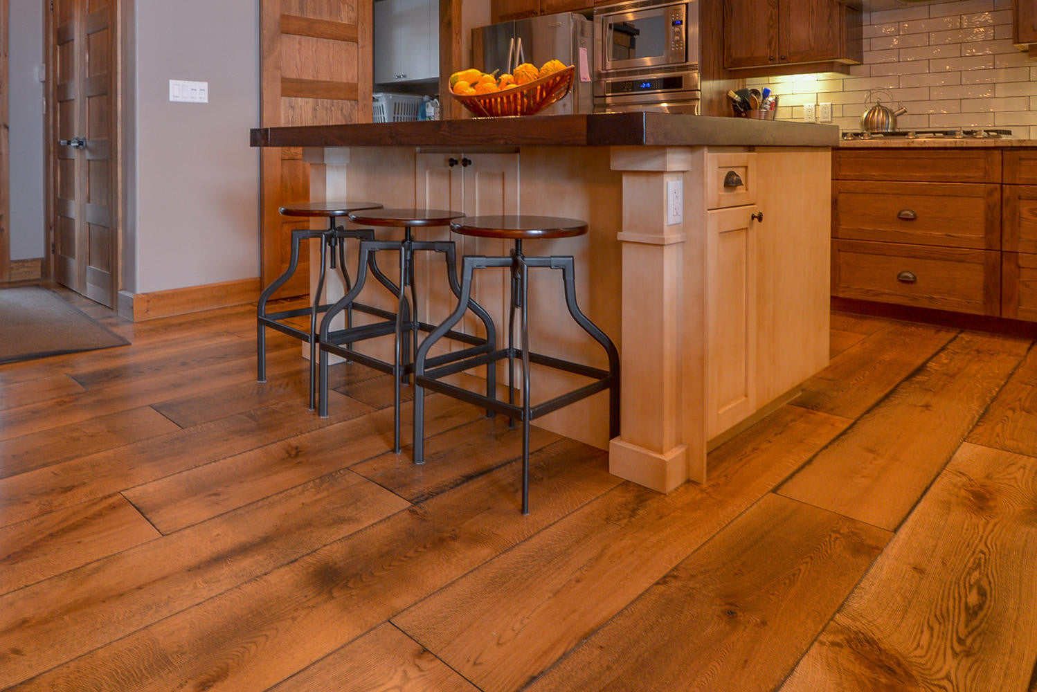Wide Plank White Oak Hardwood Flooring Natural 1850