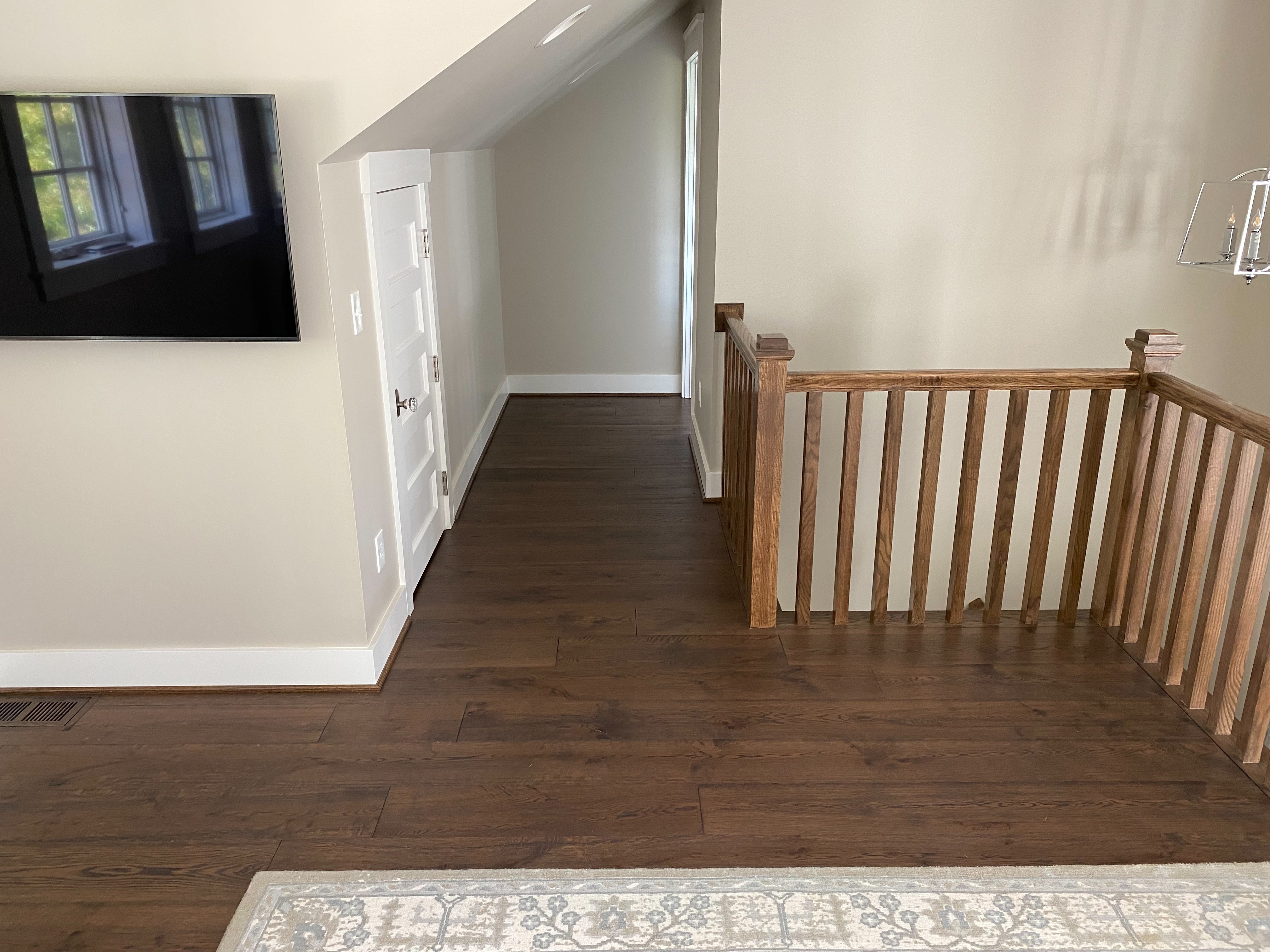 Brown Wide Plank White Oak Hardwood Flooring